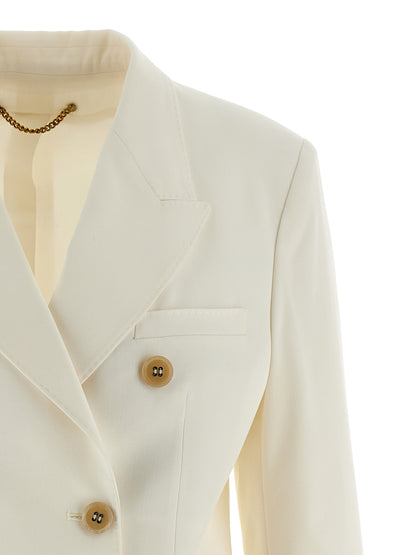 Golden Goose White Diva Wool-Blend Blazer