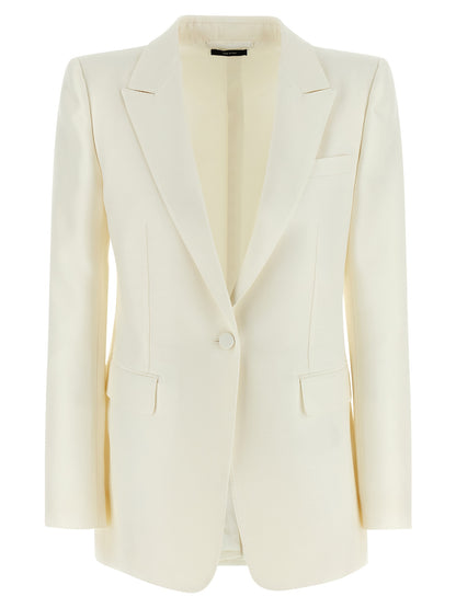 Tom Ford Radzmir White Wool-Silk Blazer