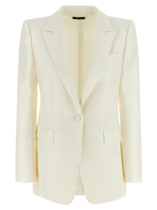 Tom Ford Radzmir White Wool-Silk Blazer