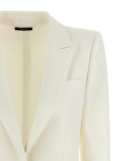 Tom Ford Radzmir White Wool-Silk Blazer