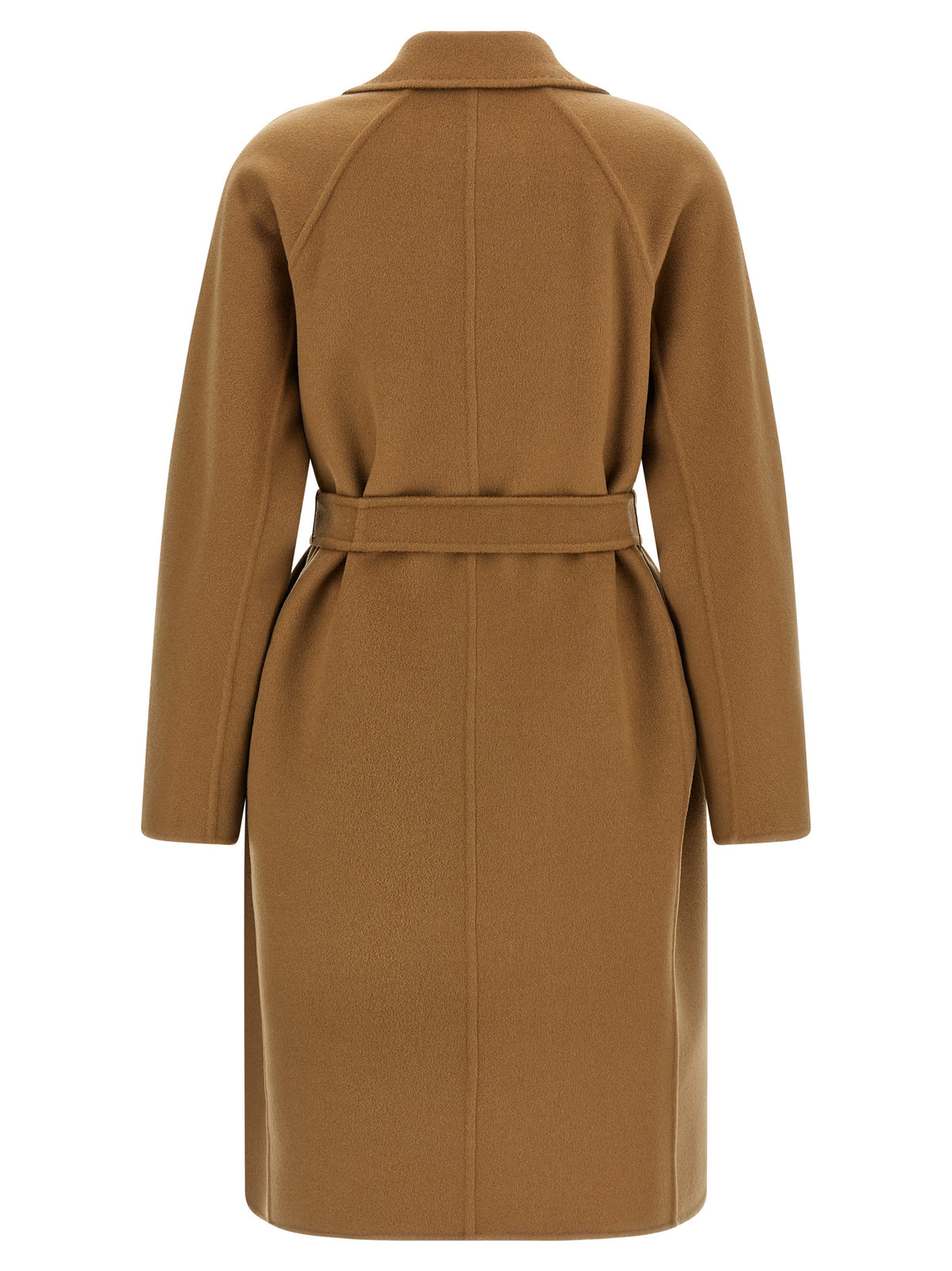 Max Mara MxMaceri Beige Cashmere Midi Coat