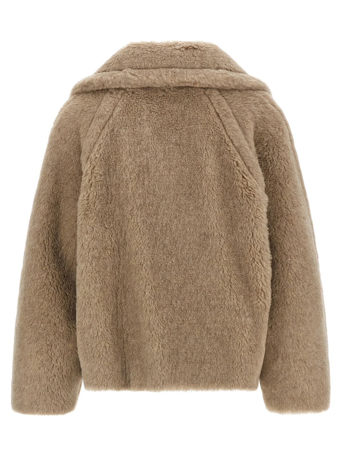 Max Mara MxmCambusa Beige Alpaca-Cashmere Teddy Short Coat