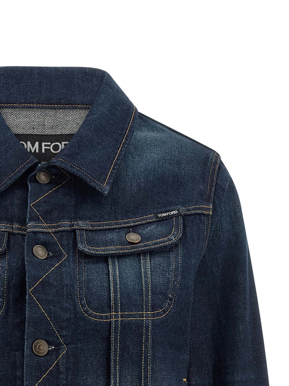 Tom Ford Blue Japanese Stonewashed Denim Jacket