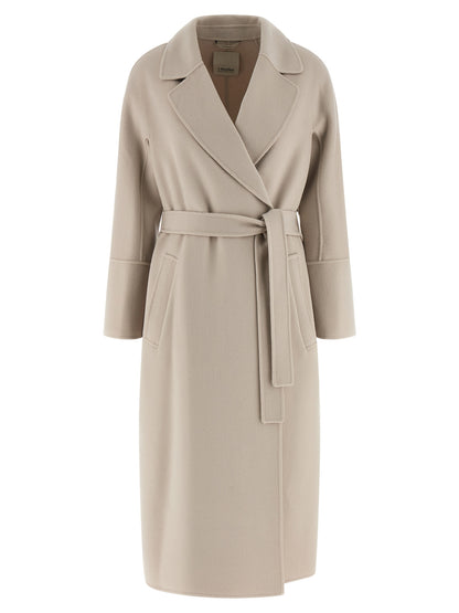 'S Max Mara Elisa Beige Virgin Wool Coat