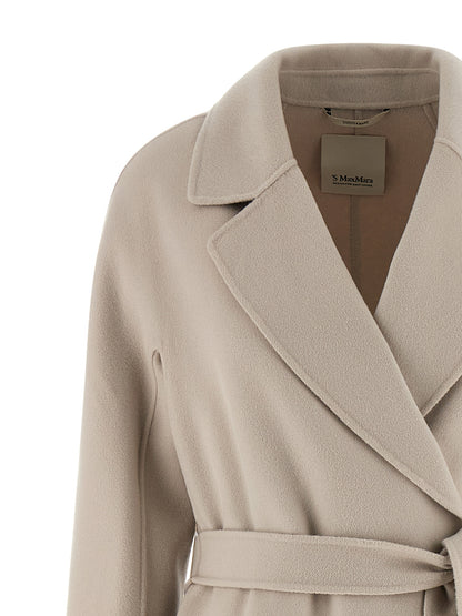 'S Max Mara Elisa Beige Virgin Wool Coat