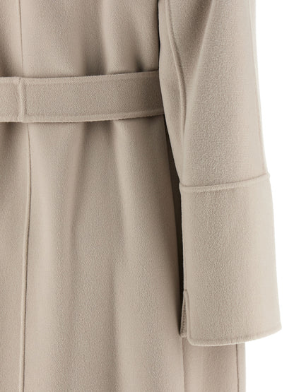 'S Max Mara Elisa Beige Virgin Wool Coat