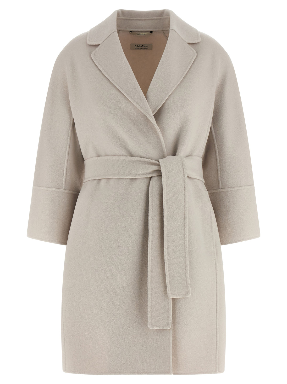 'S Max Mara Arona Beige Virgin Wool Coat