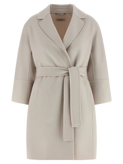 'S Max Mara Arona Beige Virgin Wool Coat