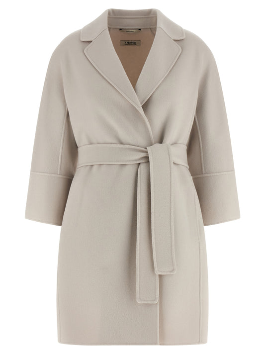 'S Max Mara Arona Beige Virgin Wool Coat