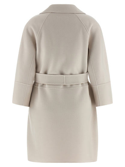 'S Max Mara Arona Beige Virgin Wool Coat