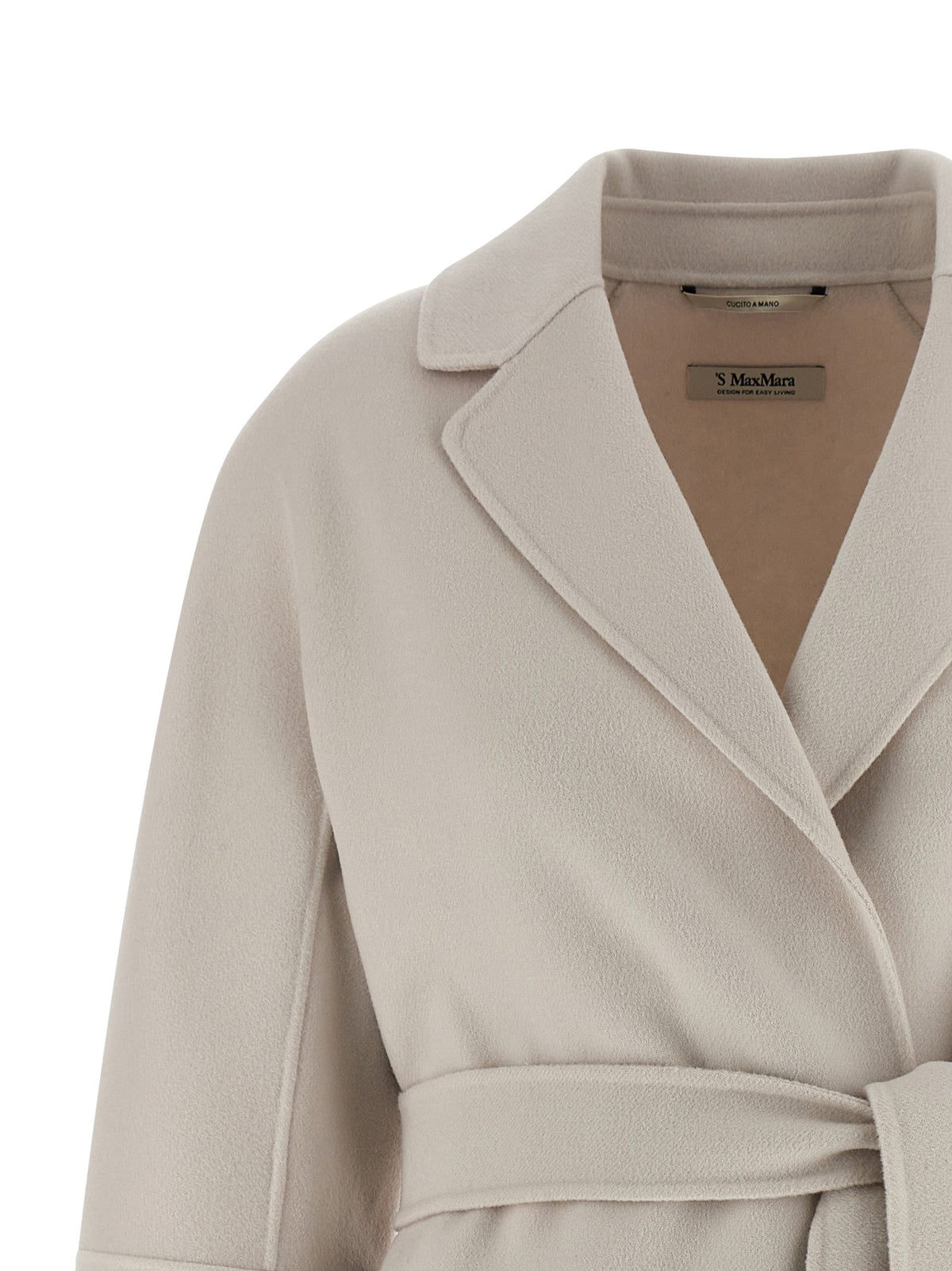 'S Max Mara Arona Beige Virgin Wool Coat