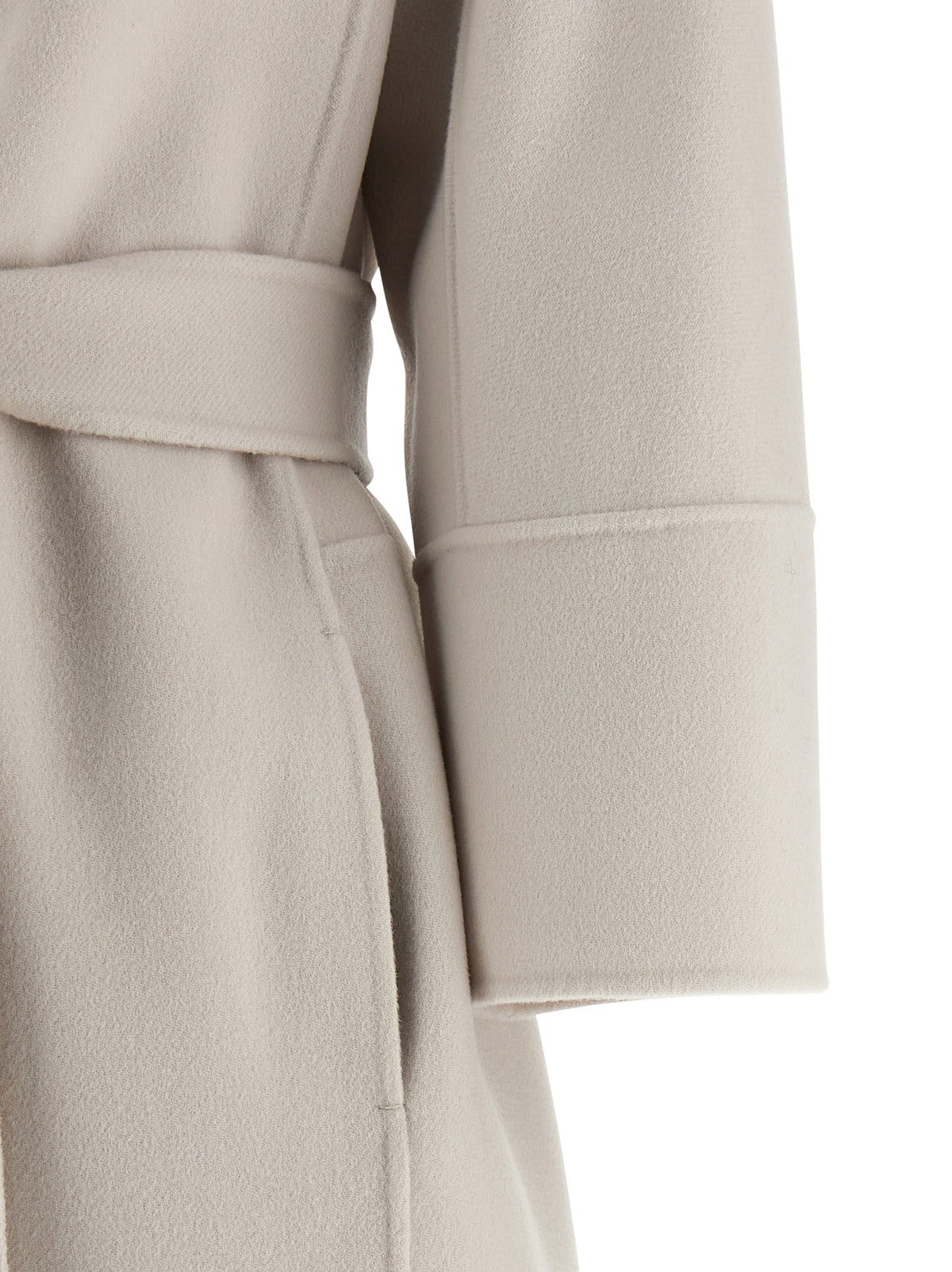 'S Max Mara Arona Beige Virgin Wool Coat