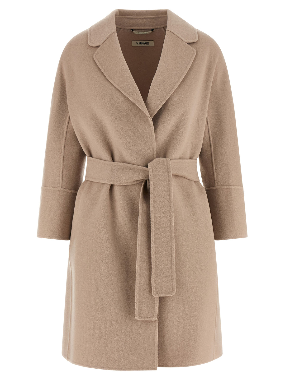 'S Max Mara Arona Beige Virgin Wool Coat