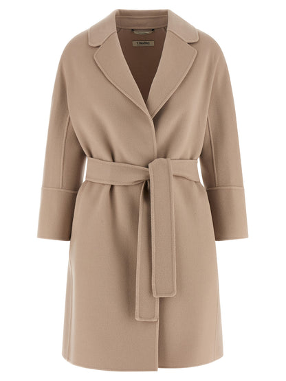 'S Max Mara Arona Beige Virgin Wool Coat