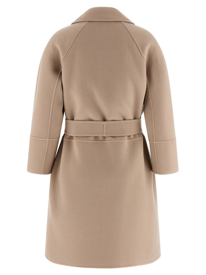 'S Max Mara Arona Beige Virgin Wool Coat