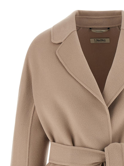 'S Max Mara Arona Beige Virgin Wool Coat
