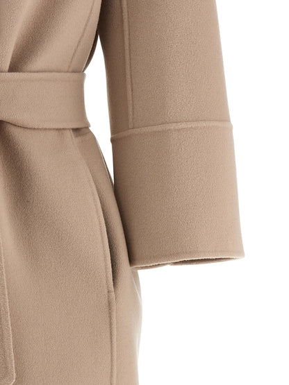 'S Max Mara Arona Beige Virgin Wool Coat