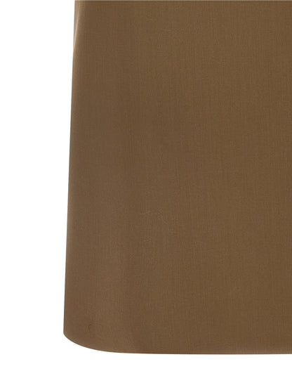Max Mara Mxmcerto Brown Virgin Wool Gabardine Trench Coat