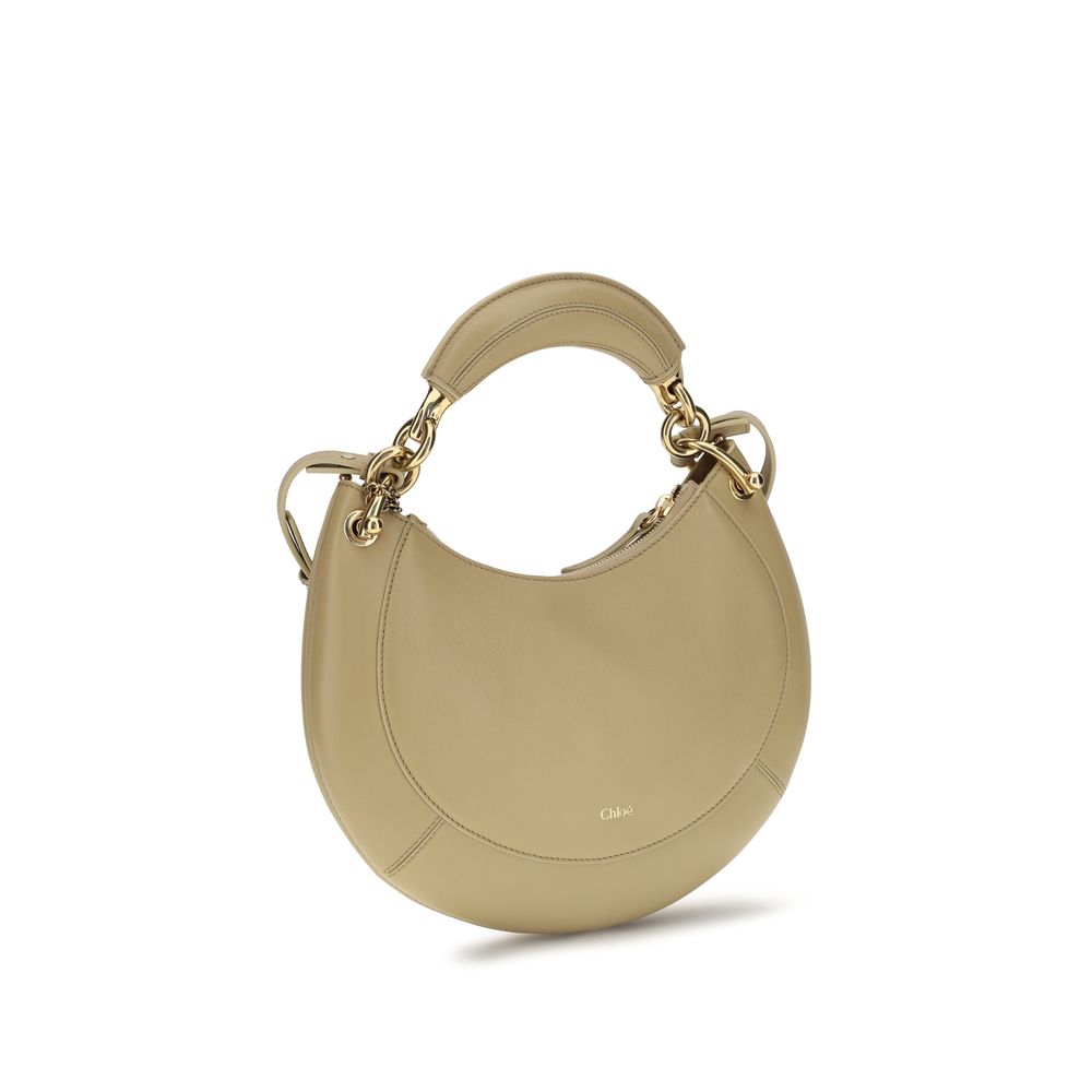 Chloé Marcie Small Beige Calfskin Saddle Bag