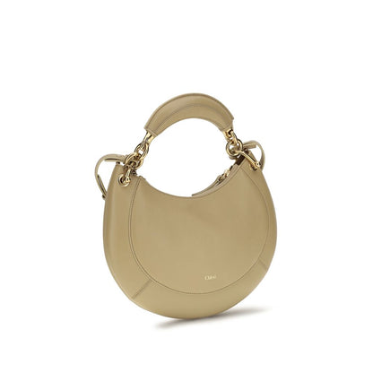Chloé Marcie Small Beige Calfskin Saddle Bag