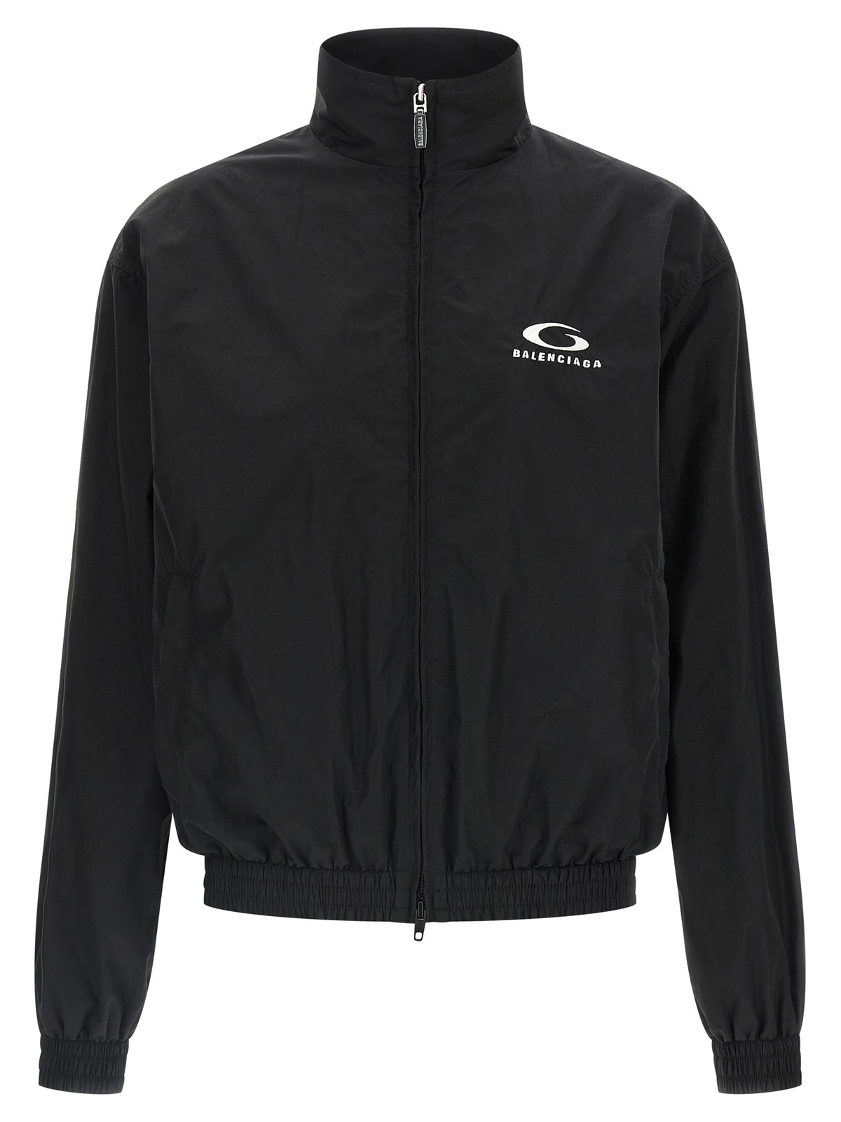 Balenciaga Black Cotton-Blend Tracksuit Bomber Jacket
