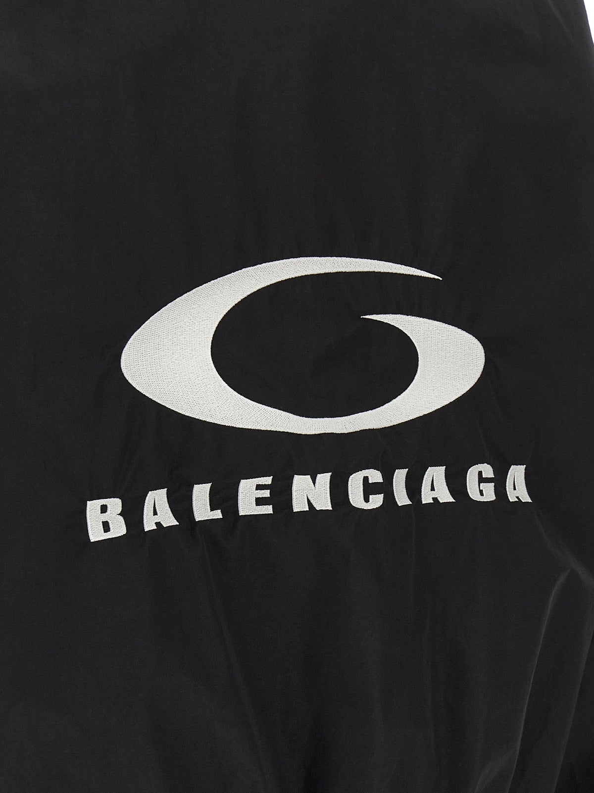 Balenciaga Black Cotton-Blend Tracksuit Bomber Jacket
