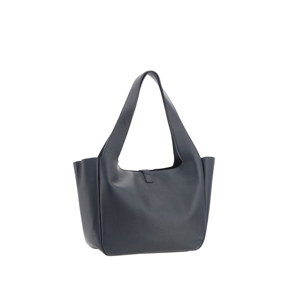 Saint Laurent Bea Large Hobo Bag in Black Calf Leather
