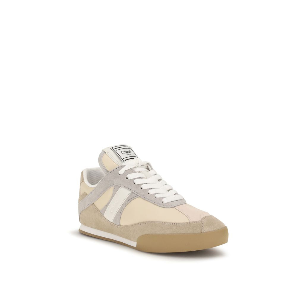 Chloé Kick Luminous Ochre Suede & Leather Sneakers