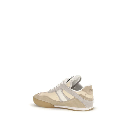 Chloé Kick Luminous Ochre Suede & Leather Sneakers