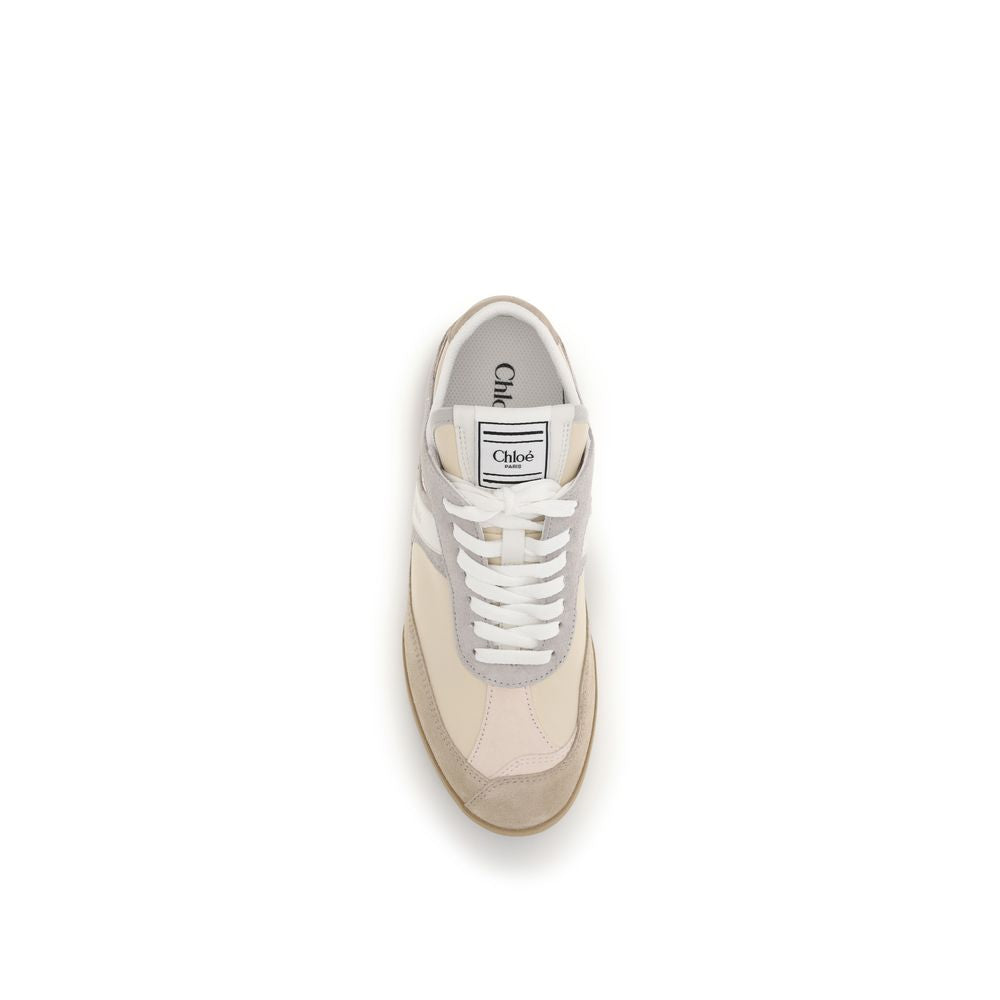 Chloé Kick Luminous Ochre Suede & Leather Sneakers