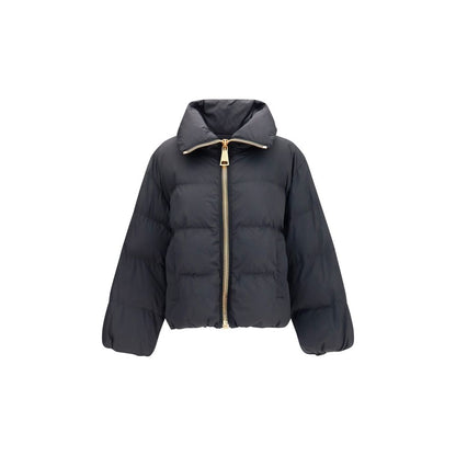 Balmain PB Quilted High-Neck Black Viscose Jacket