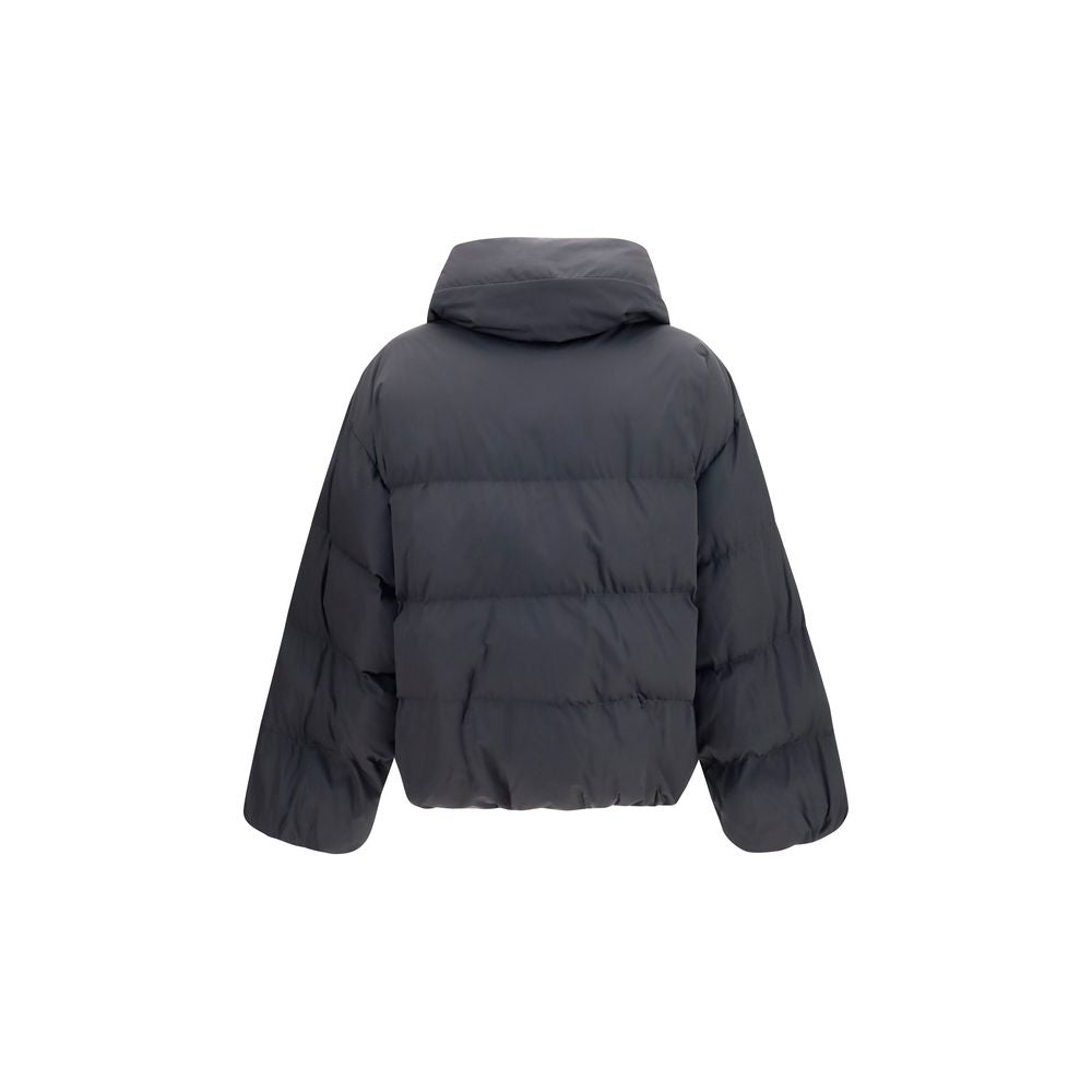 Balmain PB Quilted High-Neck Black Viscose Jacket