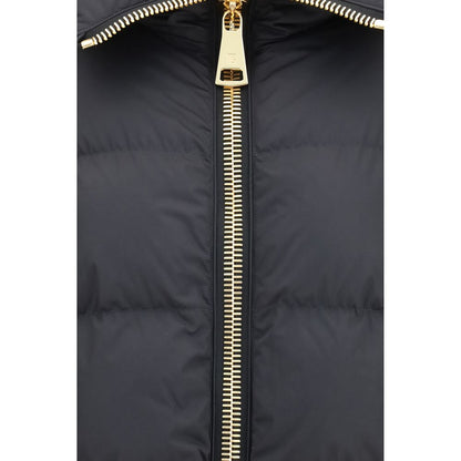 Balmain PB Quilted High-Neck Black Viscose Jacket