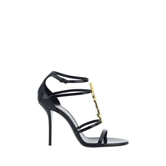 Saint Laurent Cassandra Black Leather Sandals