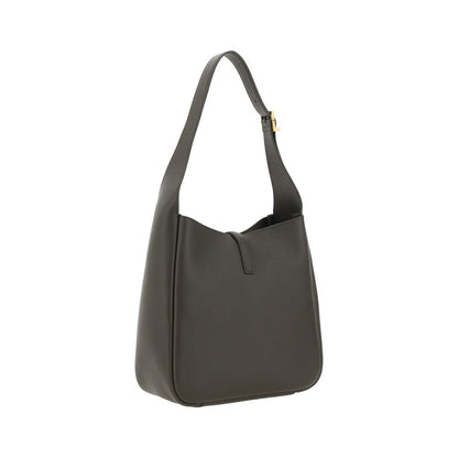 Saint Laurent Cassandre Bicolor Grained Leather Hobo Bag