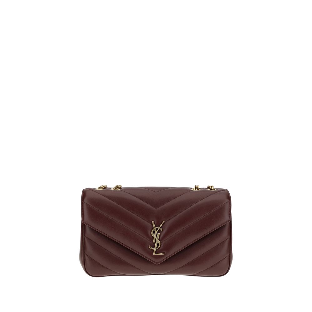 Saint Laurent Medium LouLou Bordeaux Quilted Lambskin Shoulder Bag