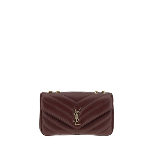 Saint Laurent Medium LouLou Bordeaux Quilted Lambskin Shoulder Bag
