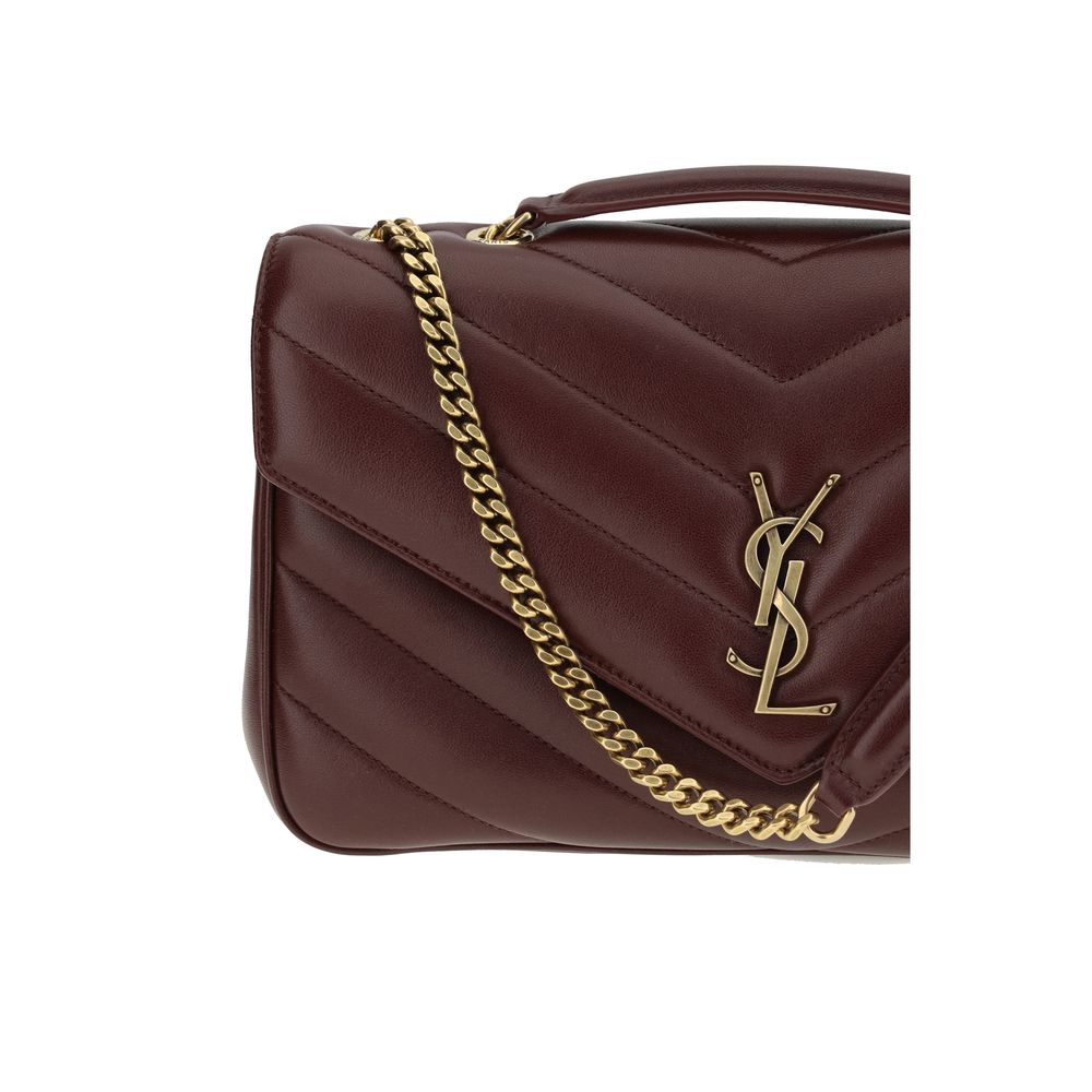 Saint Laurent Medium LouLou Bordeaux Quilted Lambskin Shoulder Bag