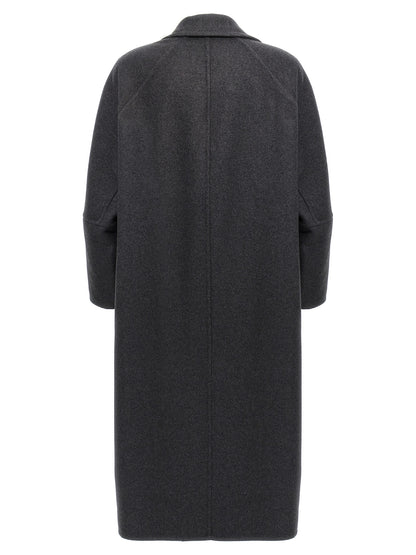 Max Mara Asburgo Gray Mélange Virgin Wool Coat