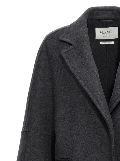 Max Mara Asburgo Gray Mélange Virgin Wool Coat