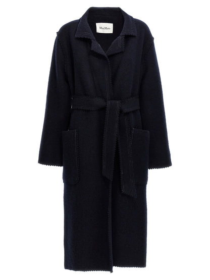 Max Mara Jene Blue Wool-Cashmere Coat
