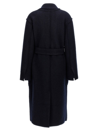 Max Mara Jene Blue Wool-Cashmere Coat