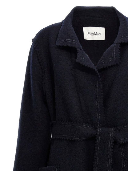 Max Mara Jene Blue Wool-Cashmere Coat