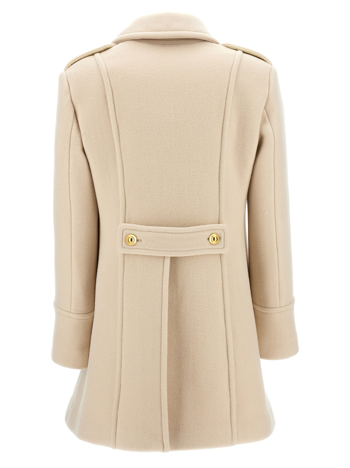 Tom Ford White Wool-Cashmere Single-Breasted Coat