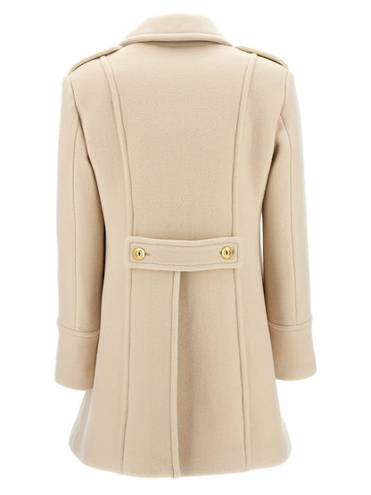 Tom Ford White Wool-Cashmere Single-Breasted Coat