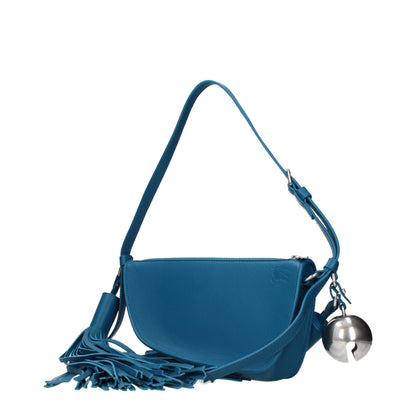Burberry Small Knight Duck Blue Leather Shoulder Bag