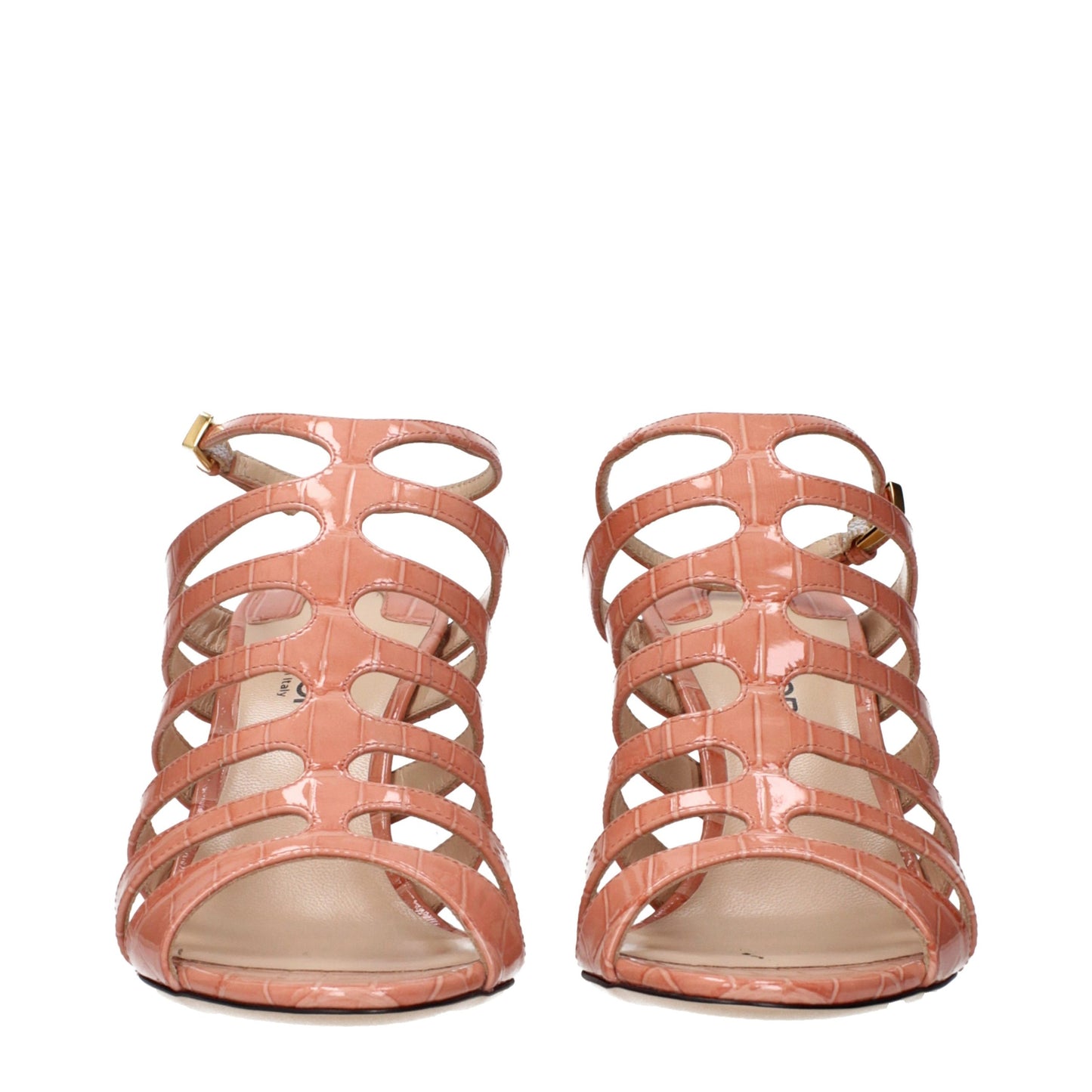 Tom Ford Padlock Hot Pink Leather Sandals