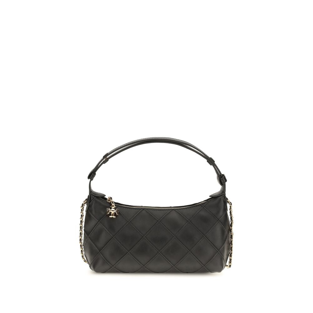 Tory Burch Fleming Black Nappa Leather Clutch