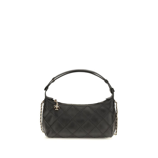 Tory Burch Fleming Black Nappa Leather Clutch