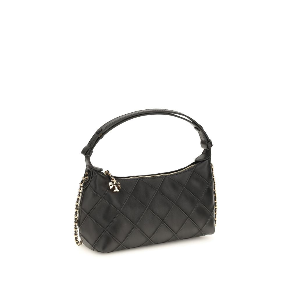 Tory Burch Fleming Black Nappa Leather Clutch